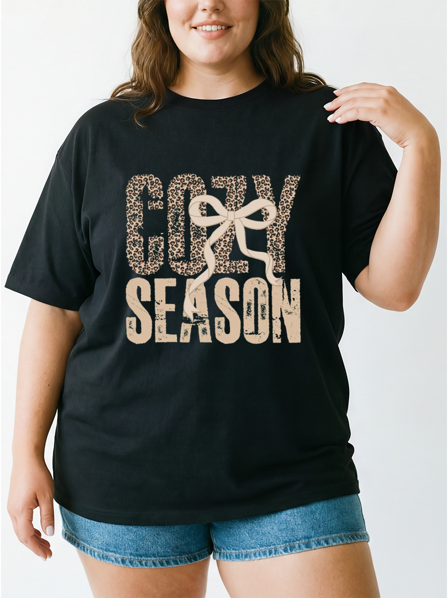 Vintage Coffee Weather Oversize Graphic Tee