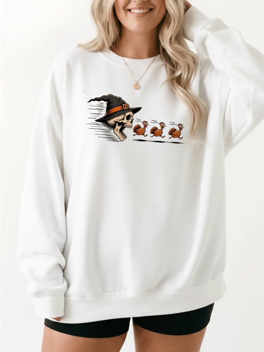 Vintage Thanksgiving Skeleton Sweatshirt