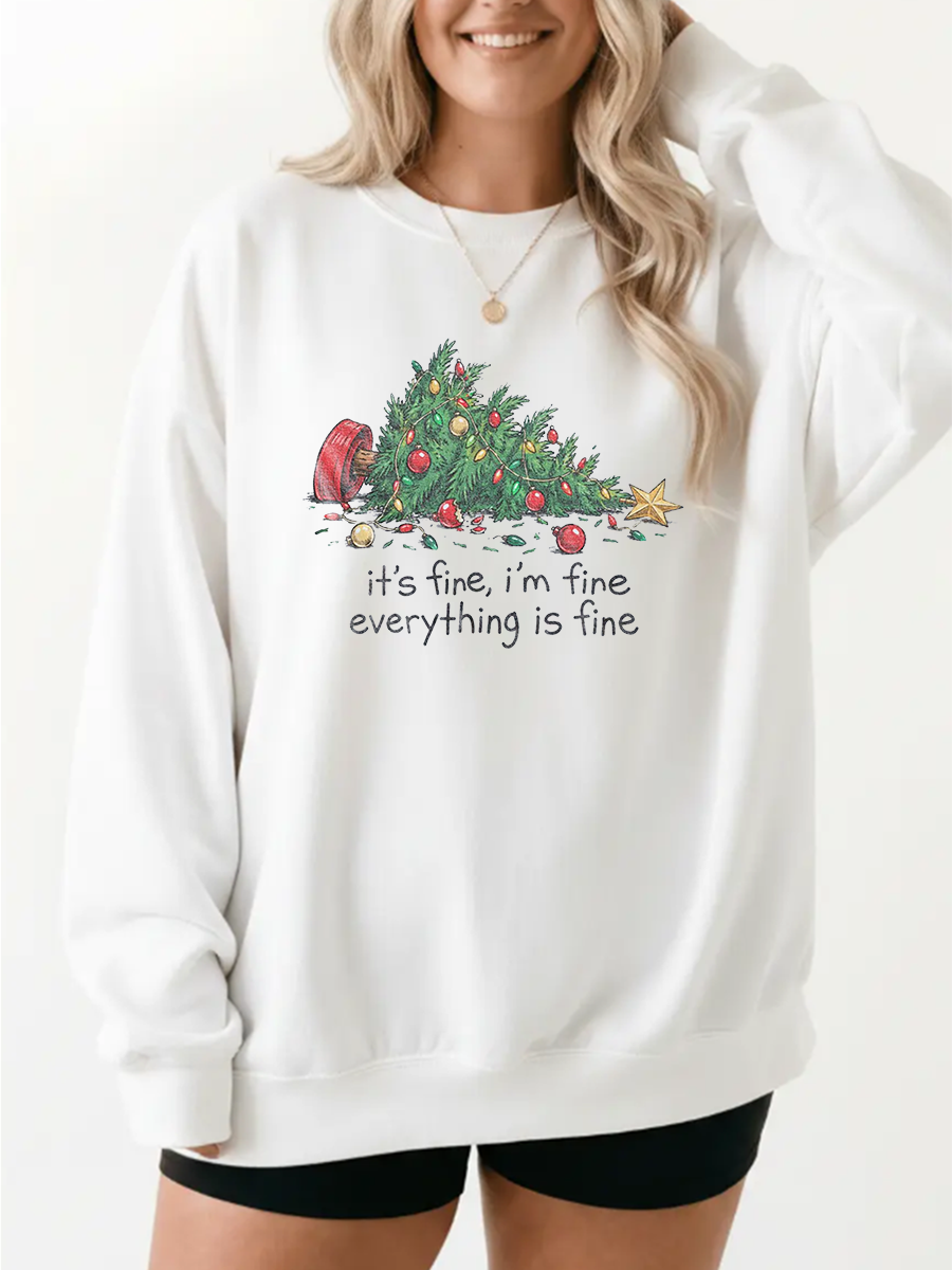 Vintage Fallen Tree Everything Is FineSweatshirt