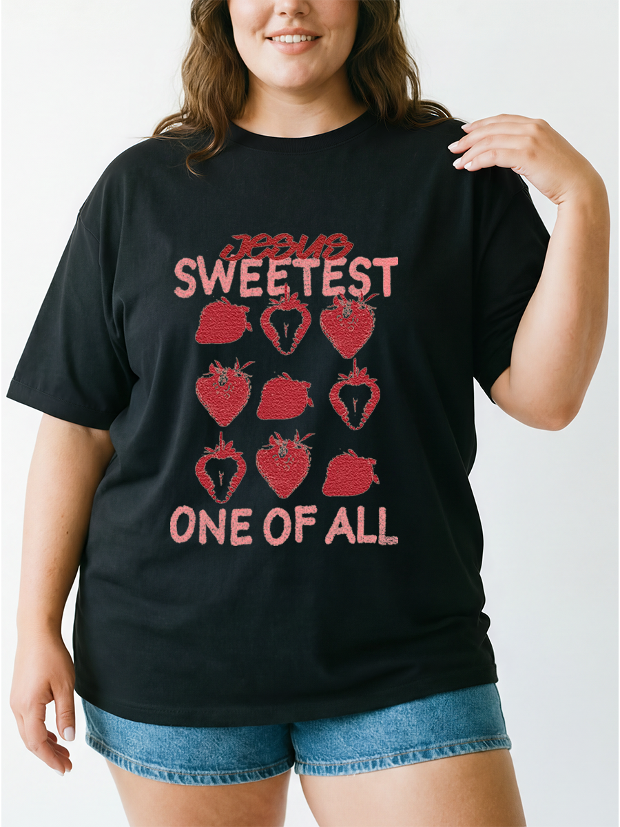 Vintage Jesus Sweetest One Of All Oversize Graphic Tee
