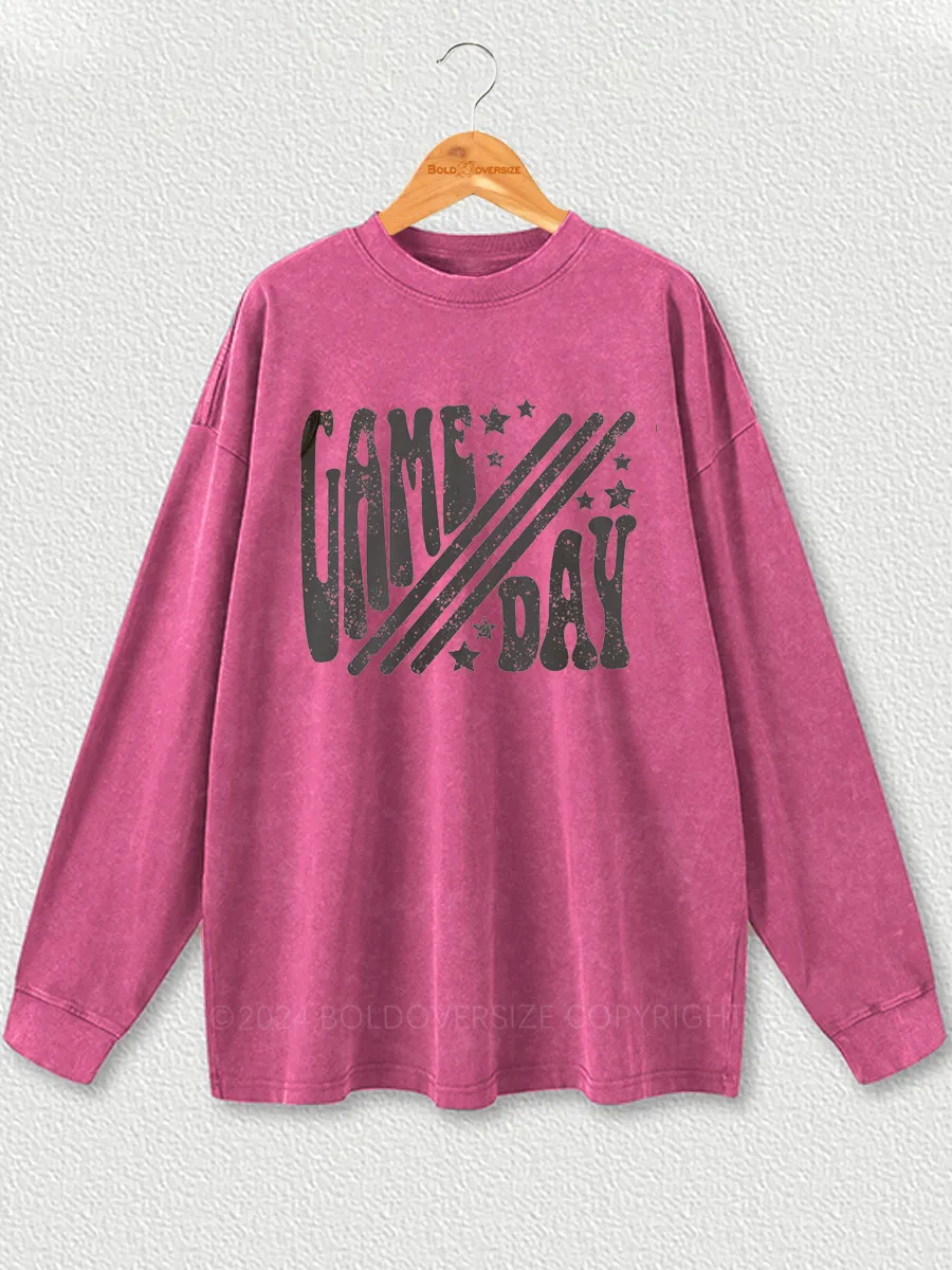 Vintage Game Day Washed Long Sleeve Shirt