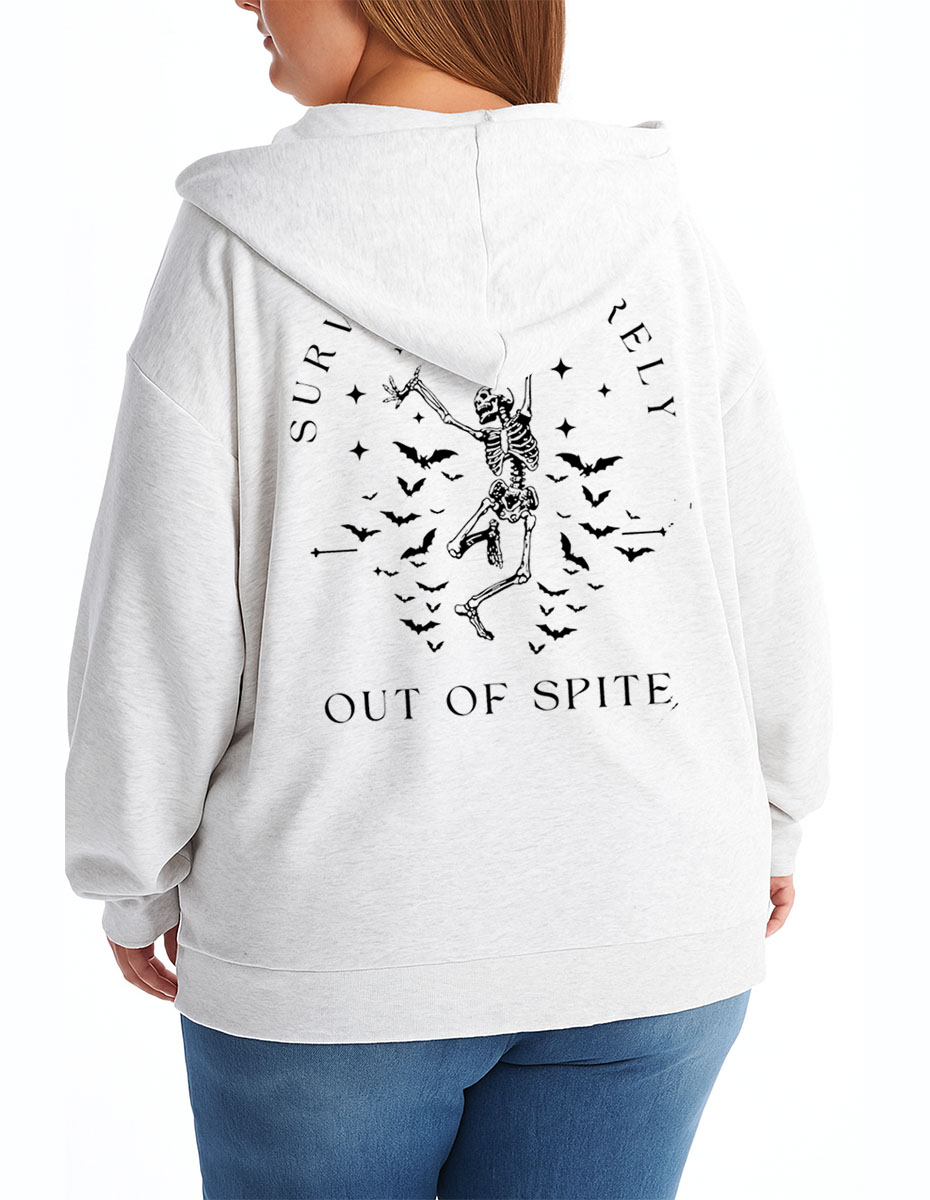 Vintage Surviving Purely Out Of Spite Zip Hoodie