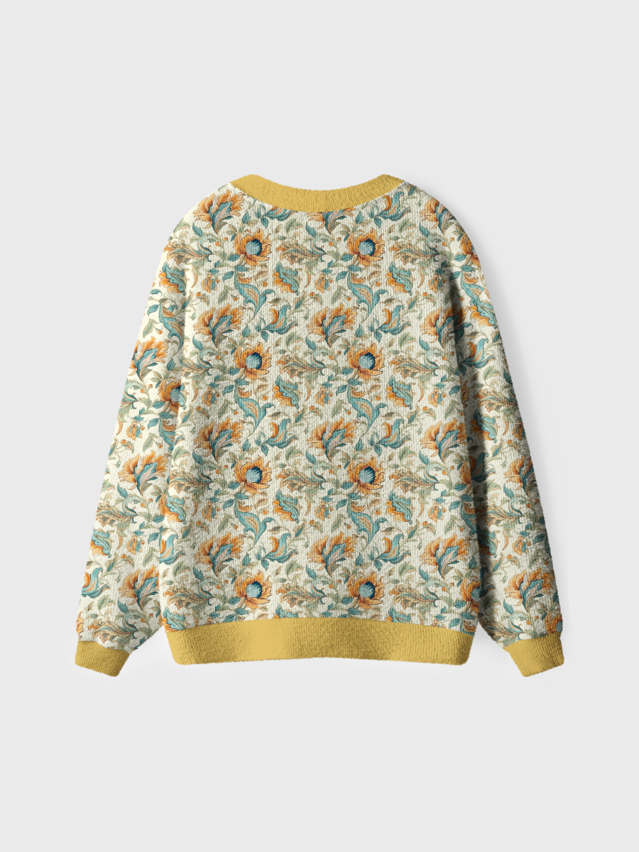 Vintage Seamless Floral Motif Sweaters