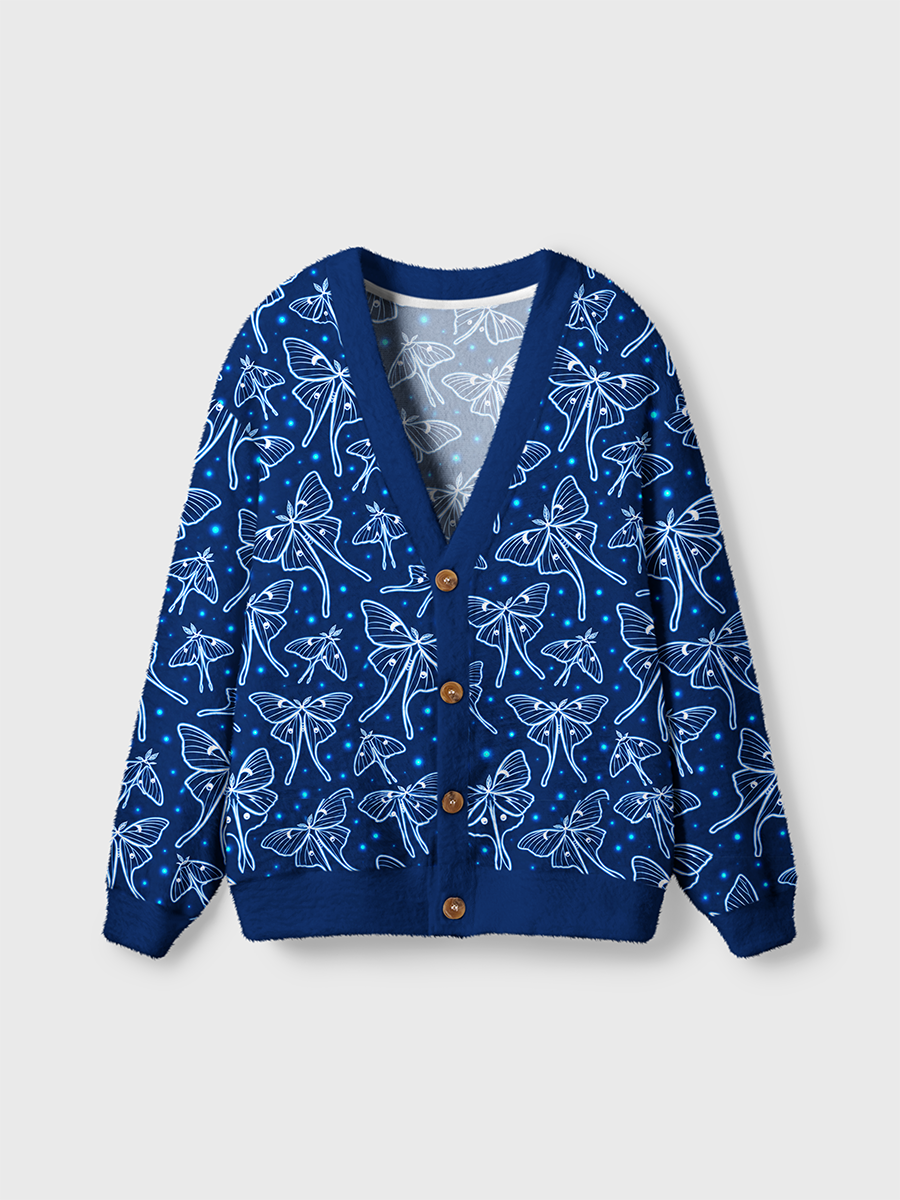 Vintage Glow Line Luna Moth Cardigan Sweaters