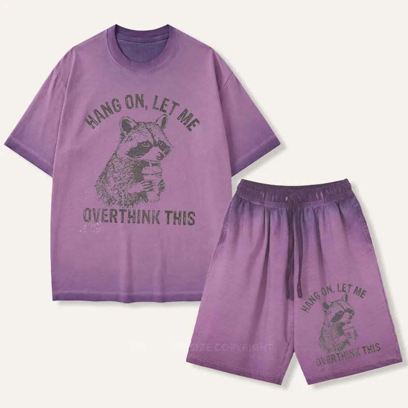 Vintage Hang On Let Me Overthink Gradient Washed Suit