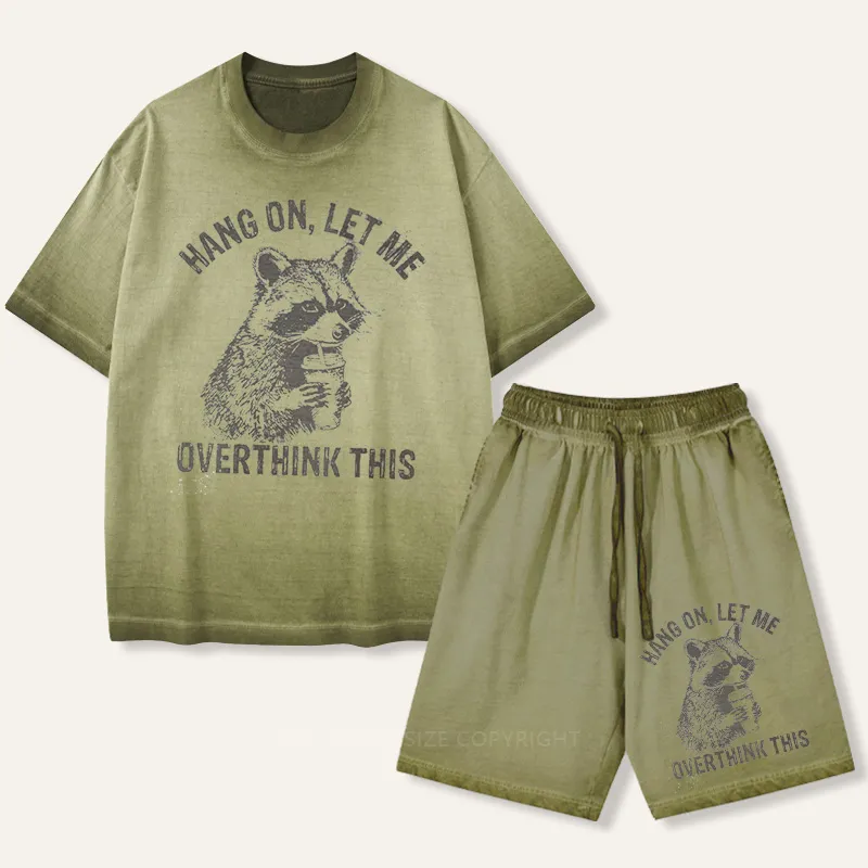 Vintage Hang On Let Me Overthink Gradient Washed Suit