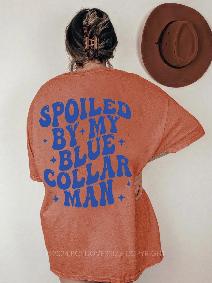 Vintage Spoiled By My Blue Collar Man Heavy Tee