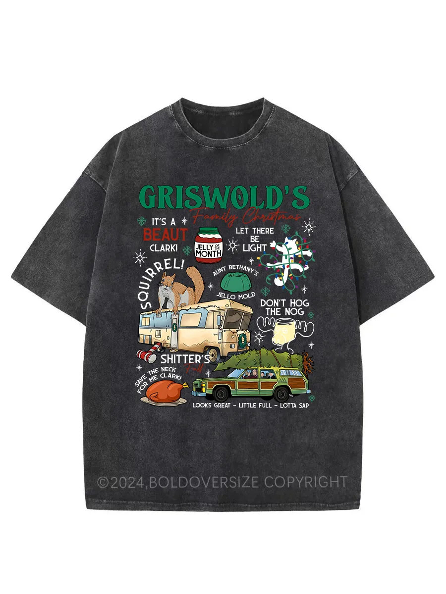 Vintage Griswold Christmas Washed T-Shirt