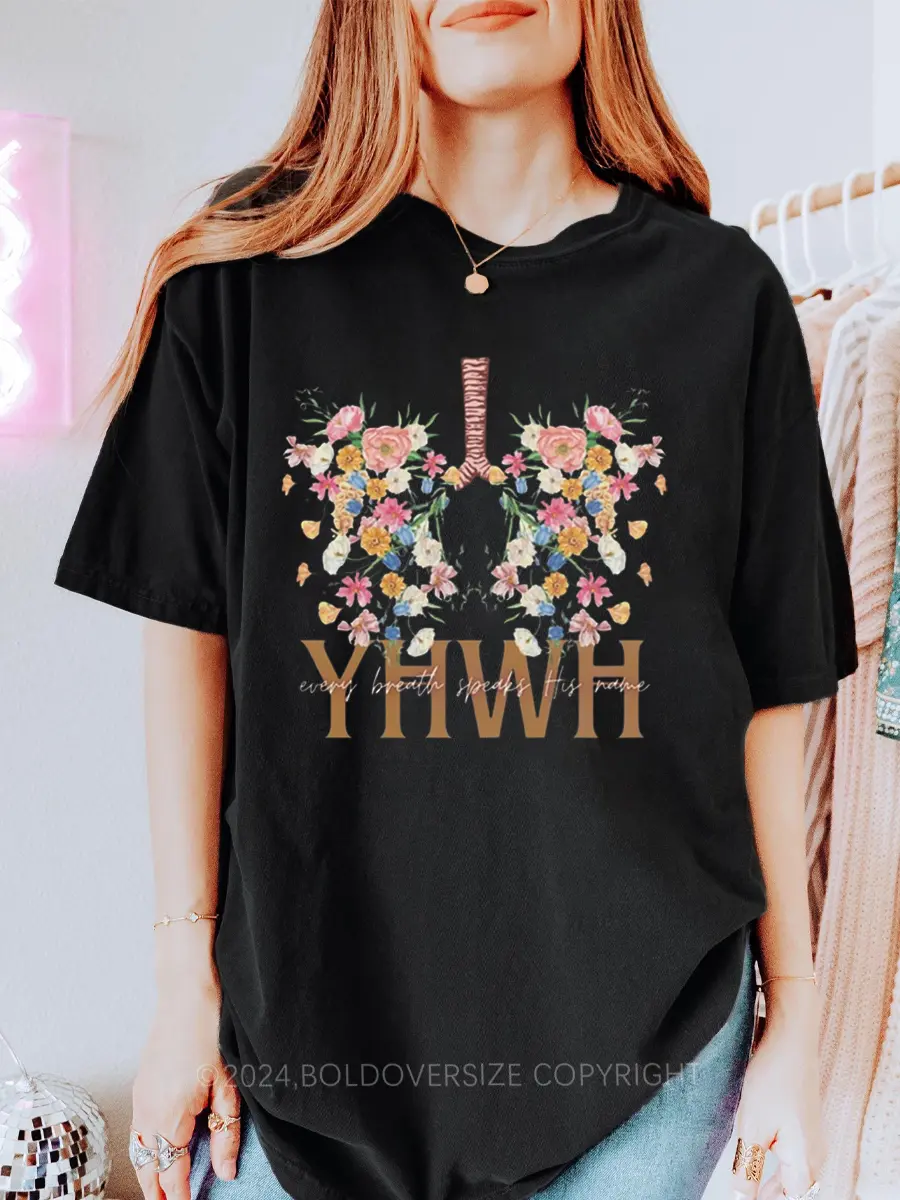 Vintage Yhwh Wildflower Christian Tee