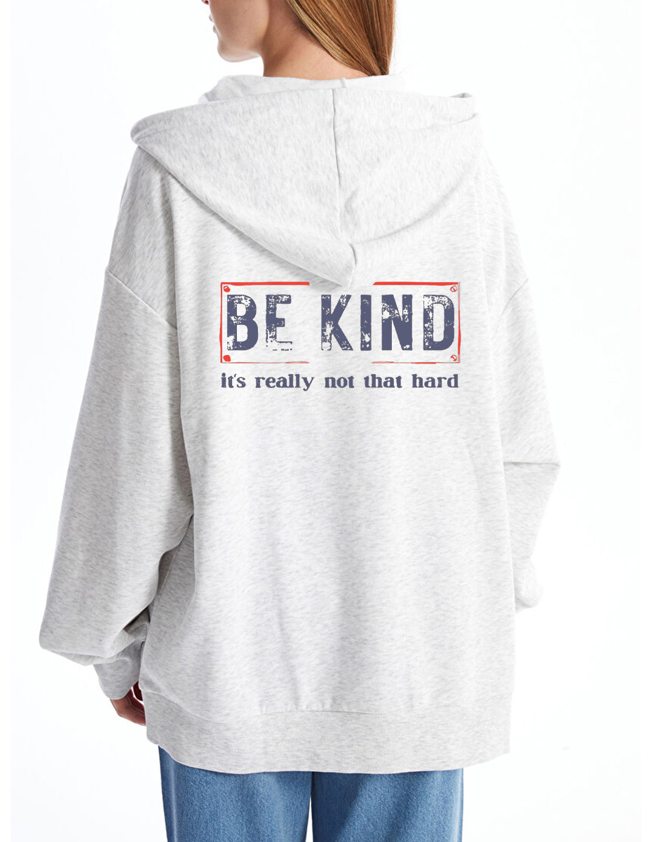 Vintage Be Kind Tee Zip Hoodie