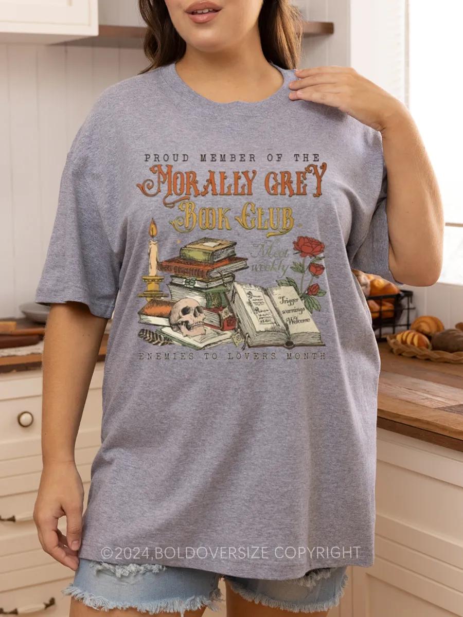Vintage Morally Grey Book Club Tee