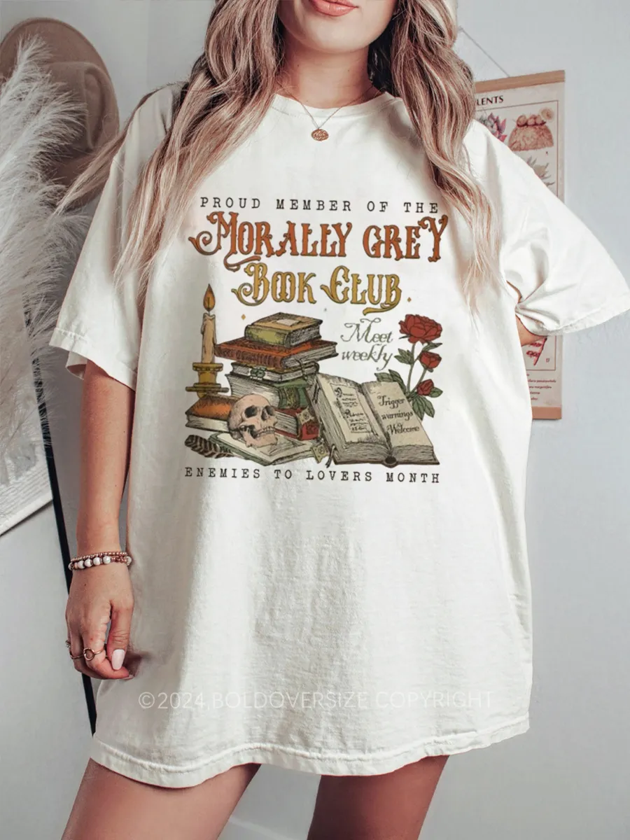 Vintage Morally Grey Book Club Tee