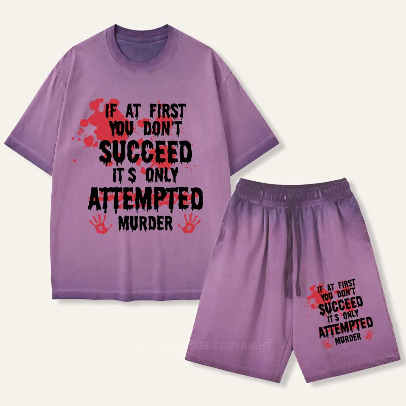 Vintage Vintage If At First You Don'T Tee Gradient Washed Suit