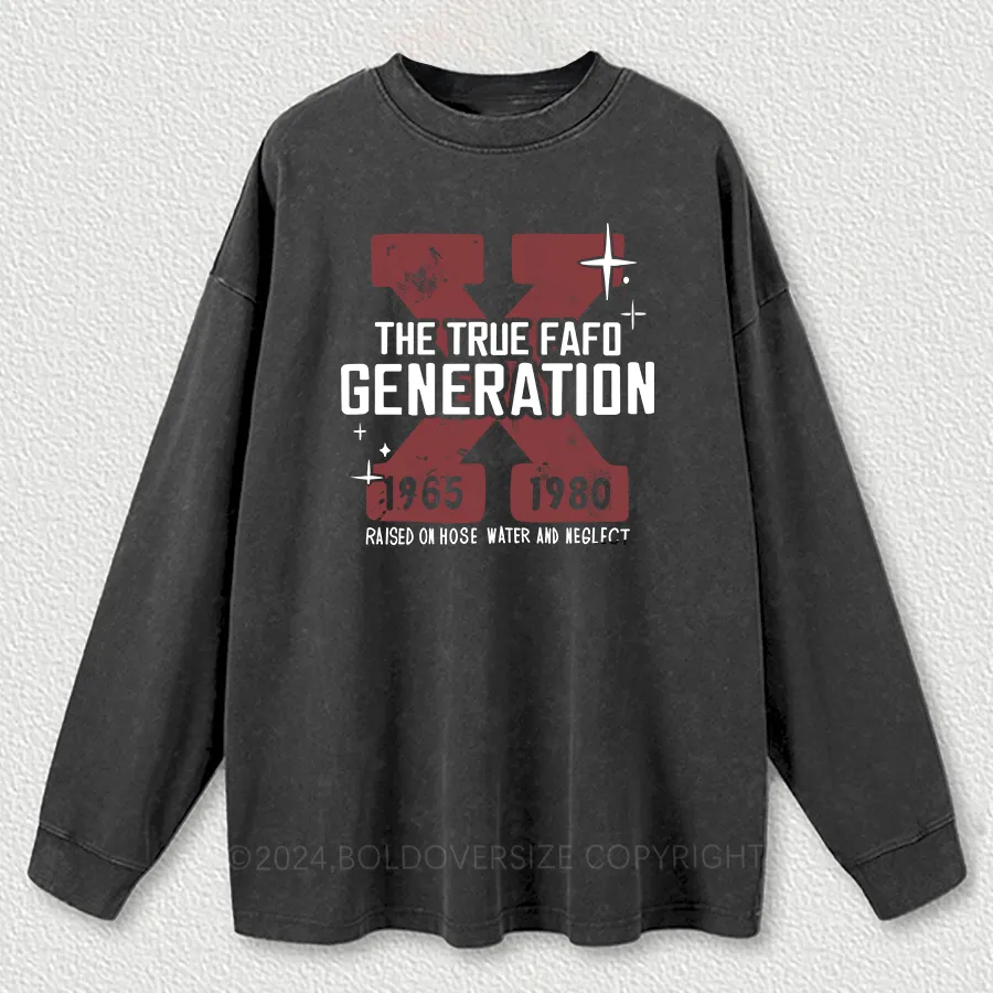 Vintage Generation X Washed Long Sleeve Shirt