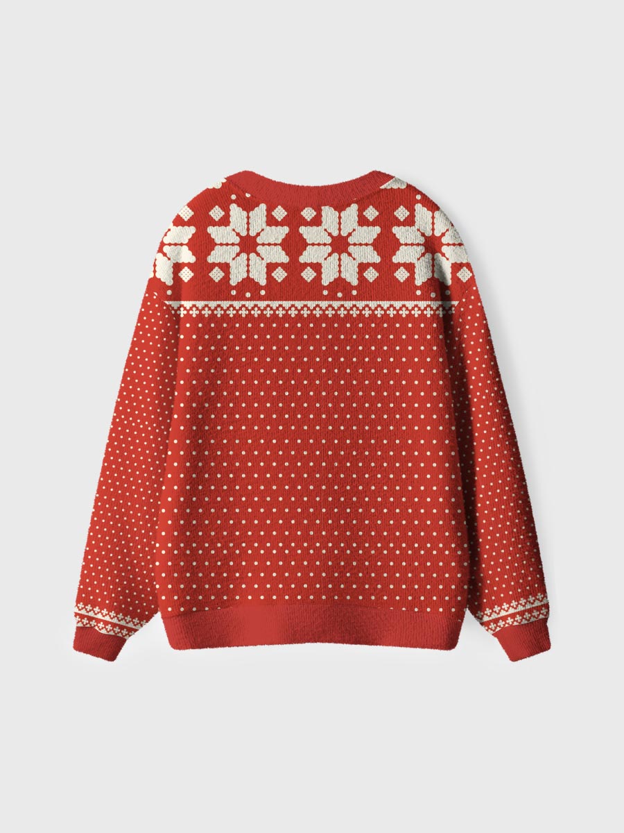 Vintage Red Fair Isle Ugly Cardigan Sweaters