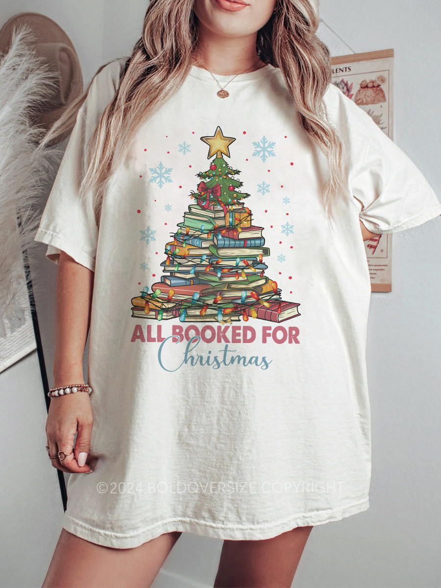 Vintage All Booked For Christmas T-Shirt