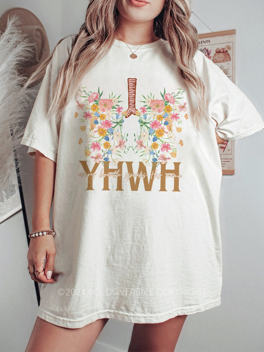 Vintage Yhwh Wildflower Christian Tee