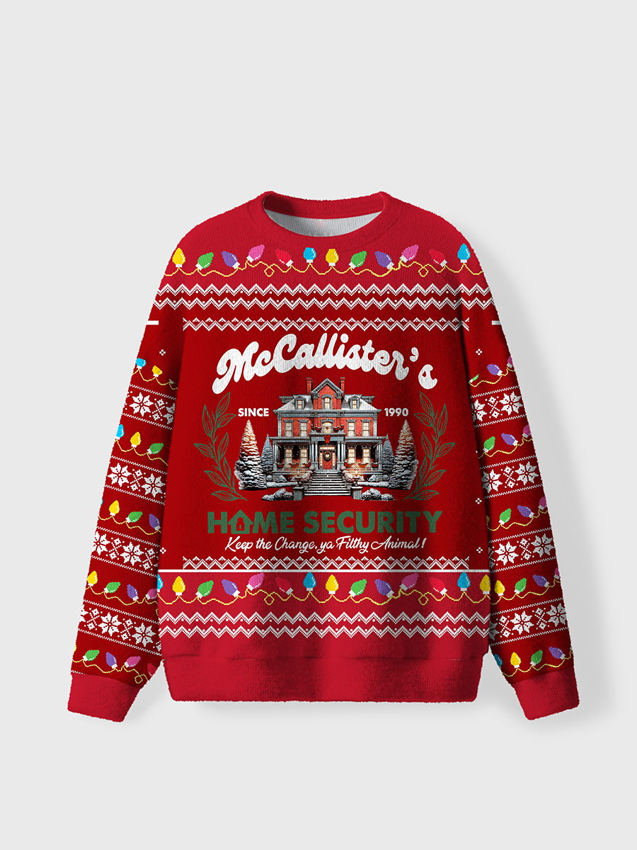 Vintage Home Sicherheit Christmas Ugly Sweater