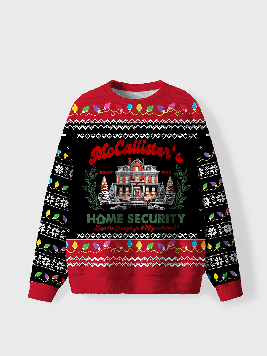 Vintage Home Sicherheit Christmas Ugly Sweater