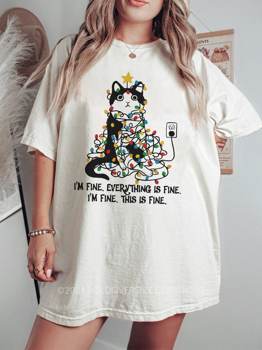 Vintage Christmas Cat T-Shirt