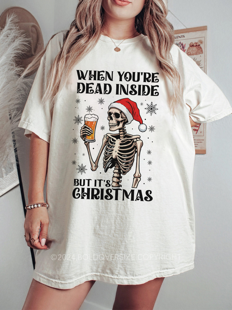 Vintage Skeleton Drinking Beer T-Shirt