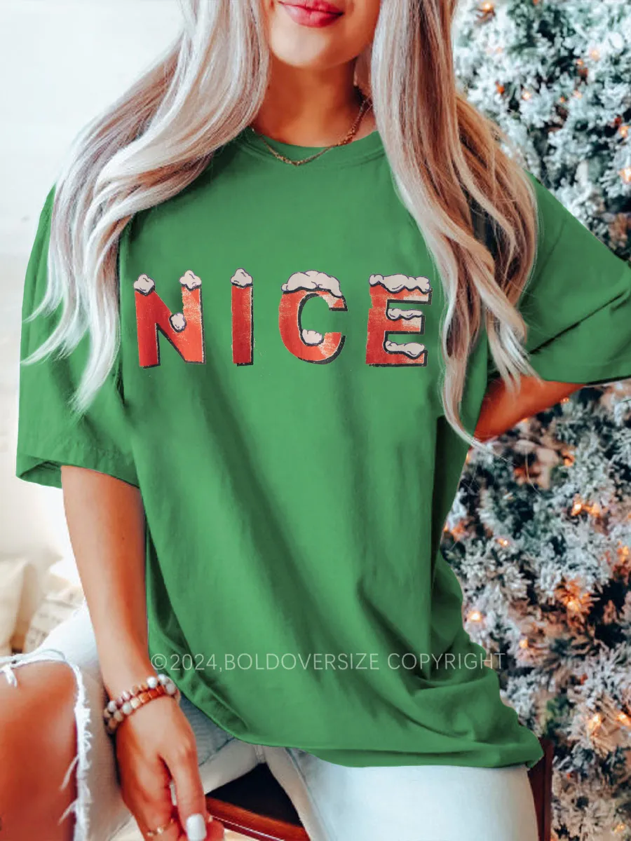 Vintage The "Nice" Christmas Tee