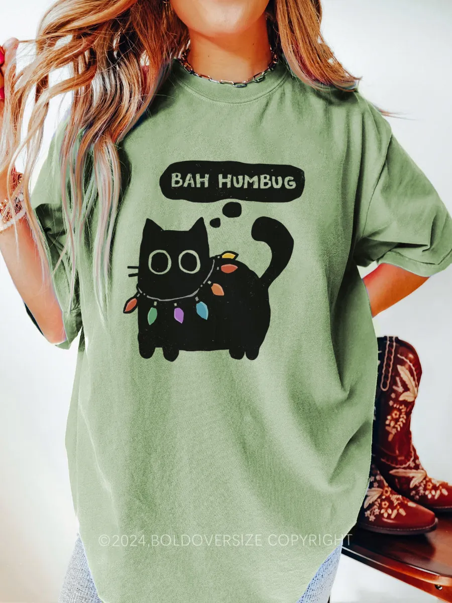 Vintage Bah Humbug Cat Tee
