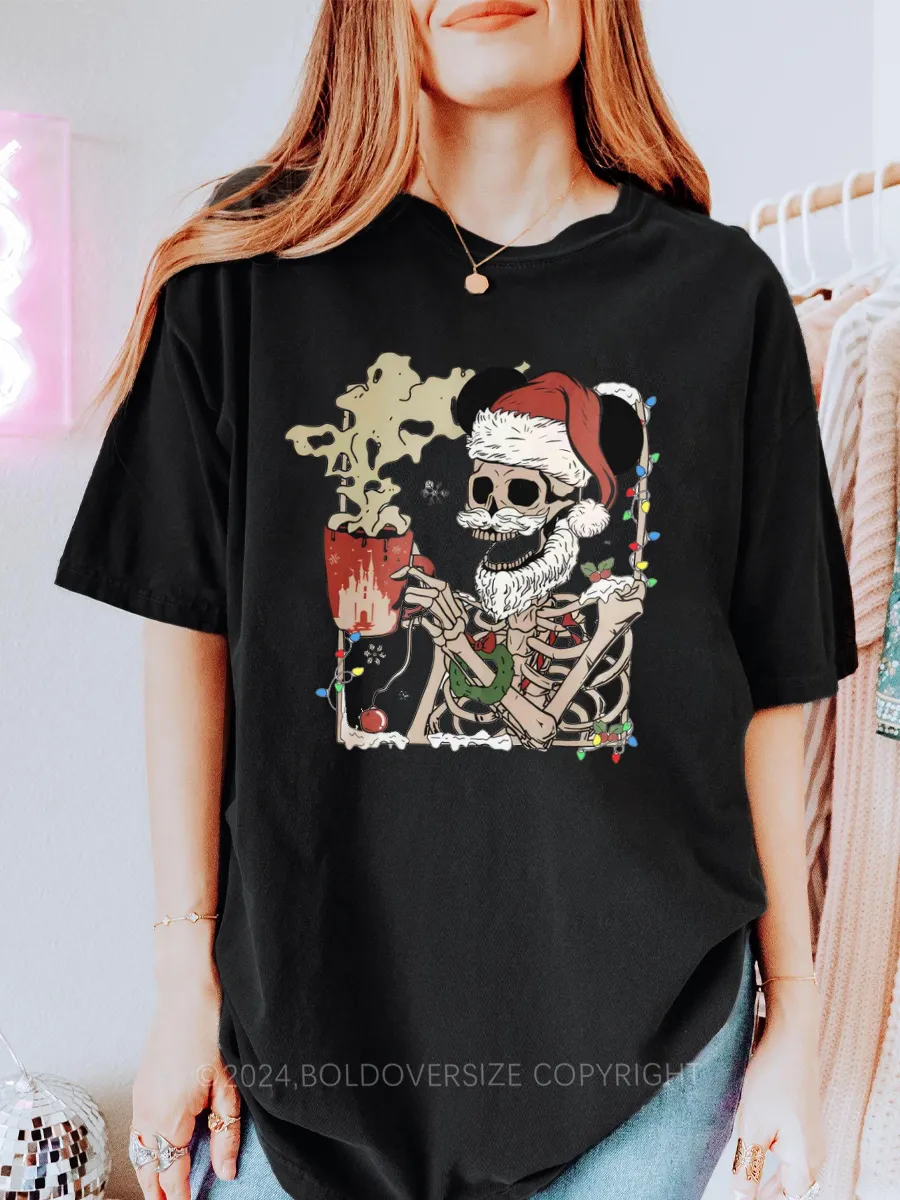 Vintage Dead Inside Skeleton Coffee Lover Tee