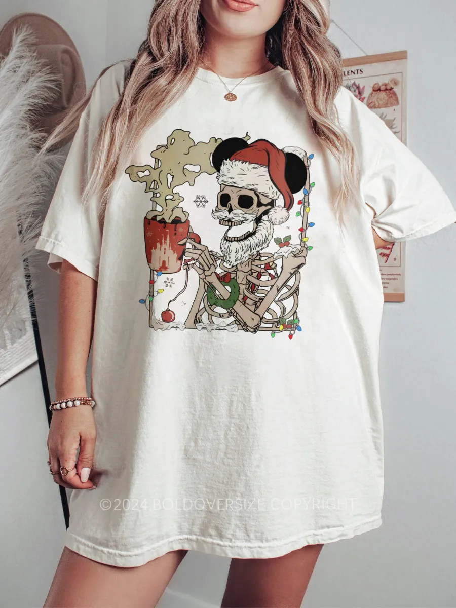 Vintage Dead Inside Skeleton Coffee Lover Tee