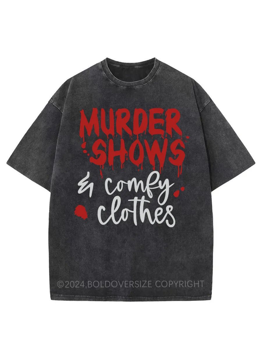 Vintage Murder Shows Comfy Washed T-Shirt