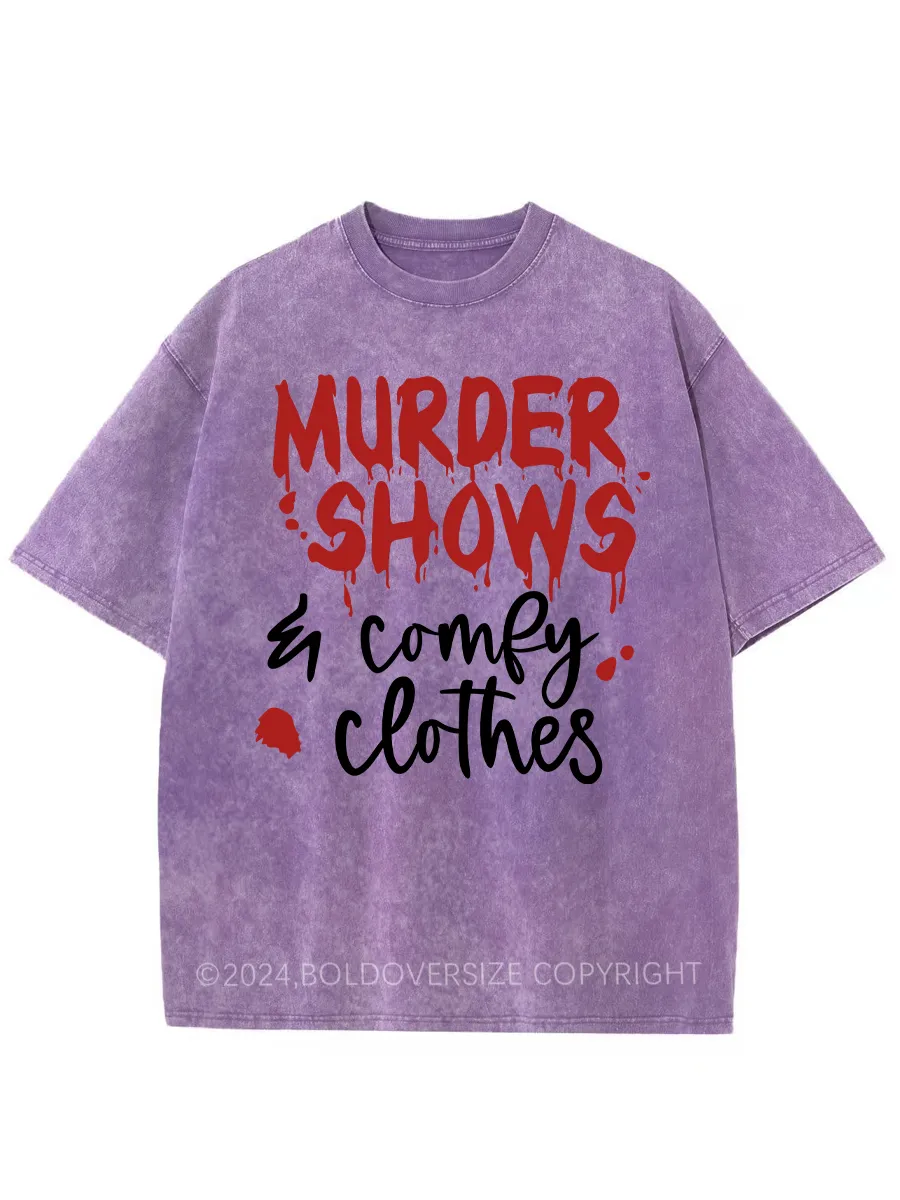 Vintage Murder Shows Comfy Washed T-Shirt