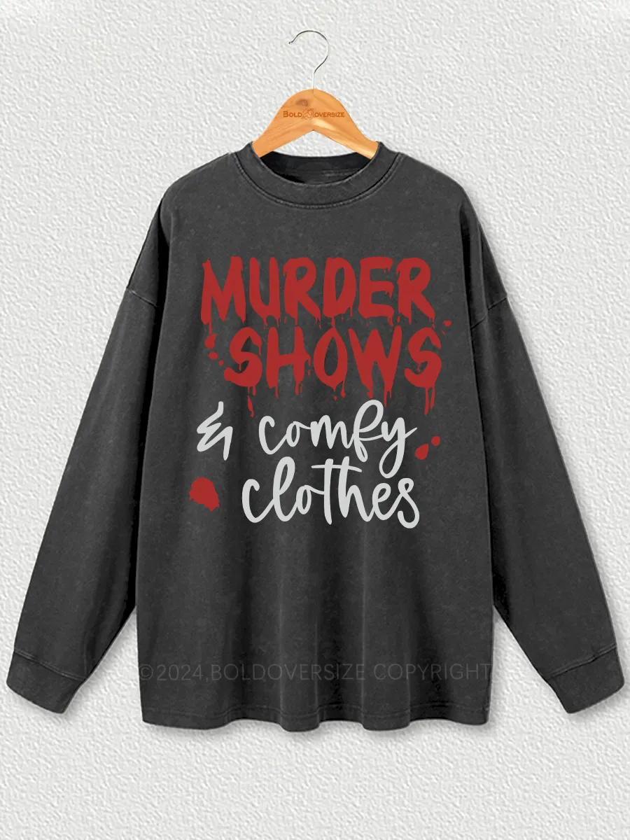 Vintage Murder Shows Comfy Washed Long Sleeve Shirt