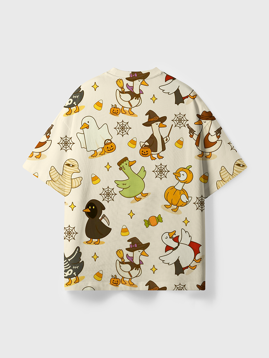 Vintage Cream Cute Halloween Costume Duck All Over Print T-Shirt