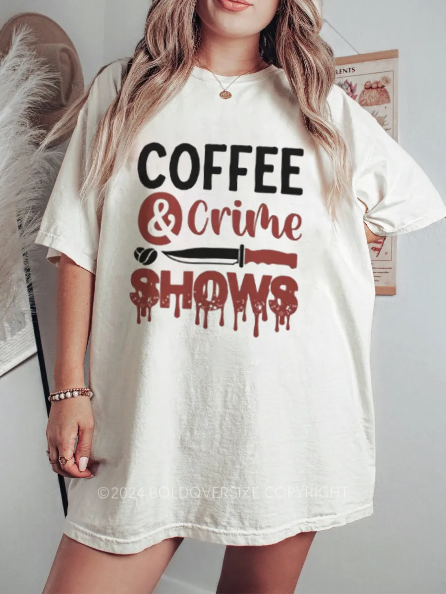 Vintage Coffee And Crime Shows Tee