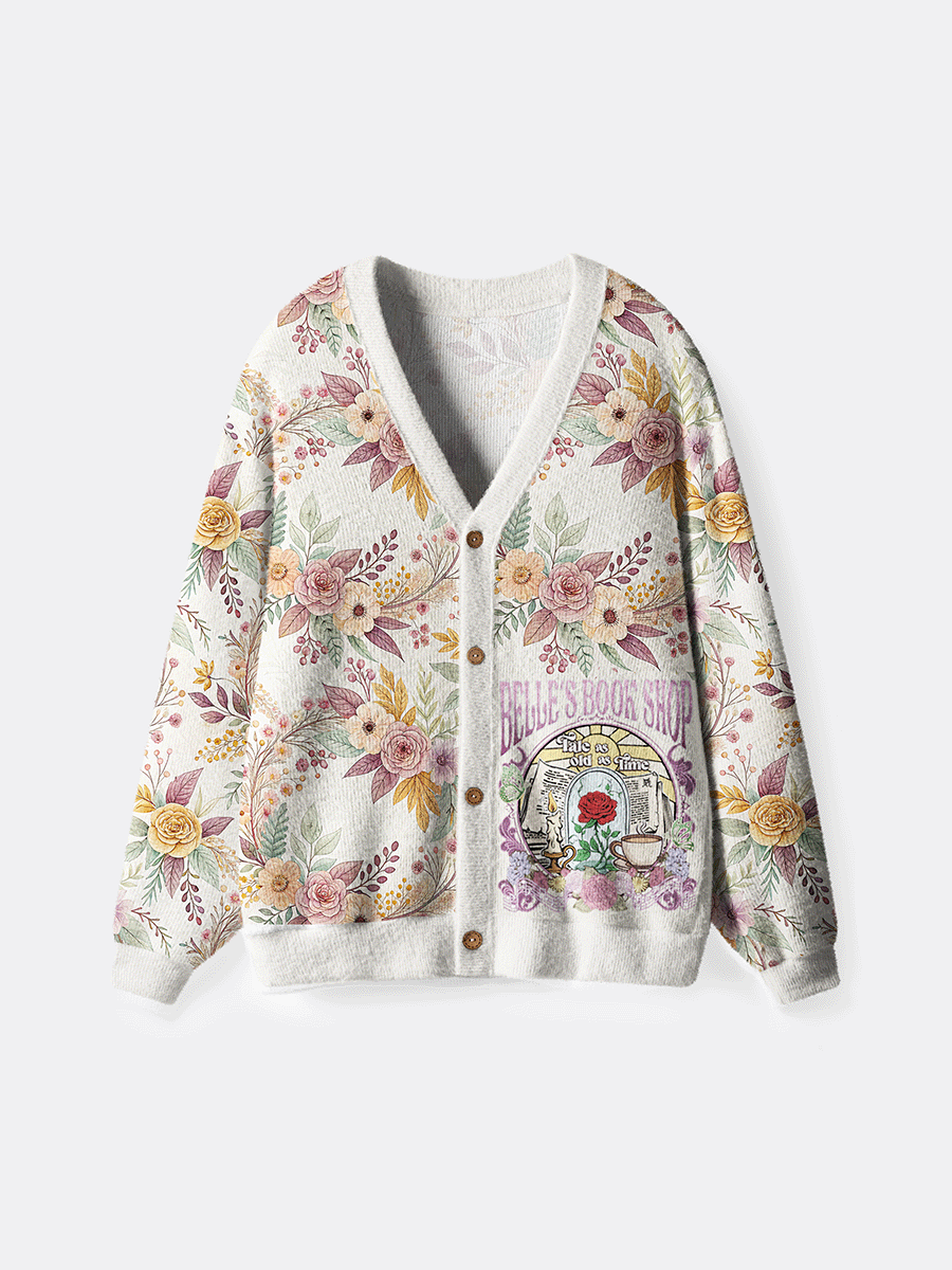 Vintage Belle's Book Shop Tale As Old As Timel Cardigan Sweaters