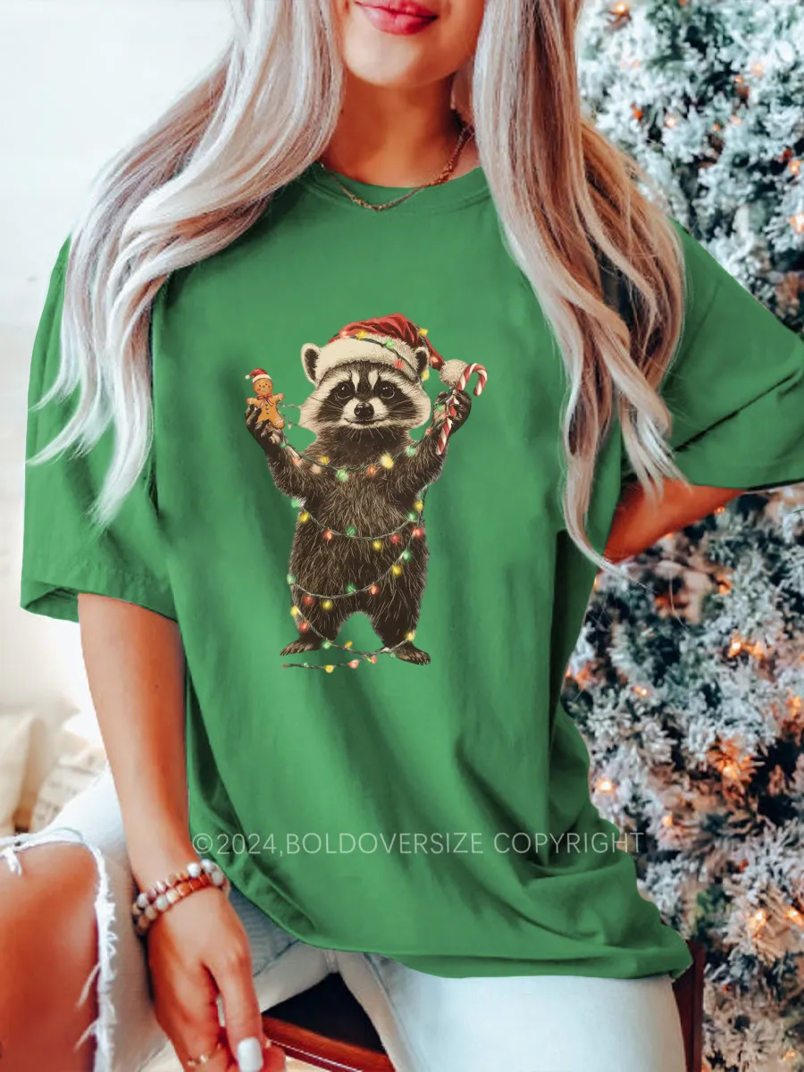 Vintage Racoon Christmas Tee