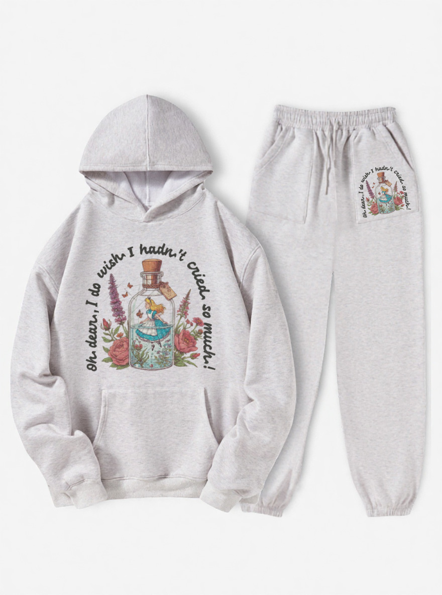 Vintage Alice Tears Fleece Hoodie Suit