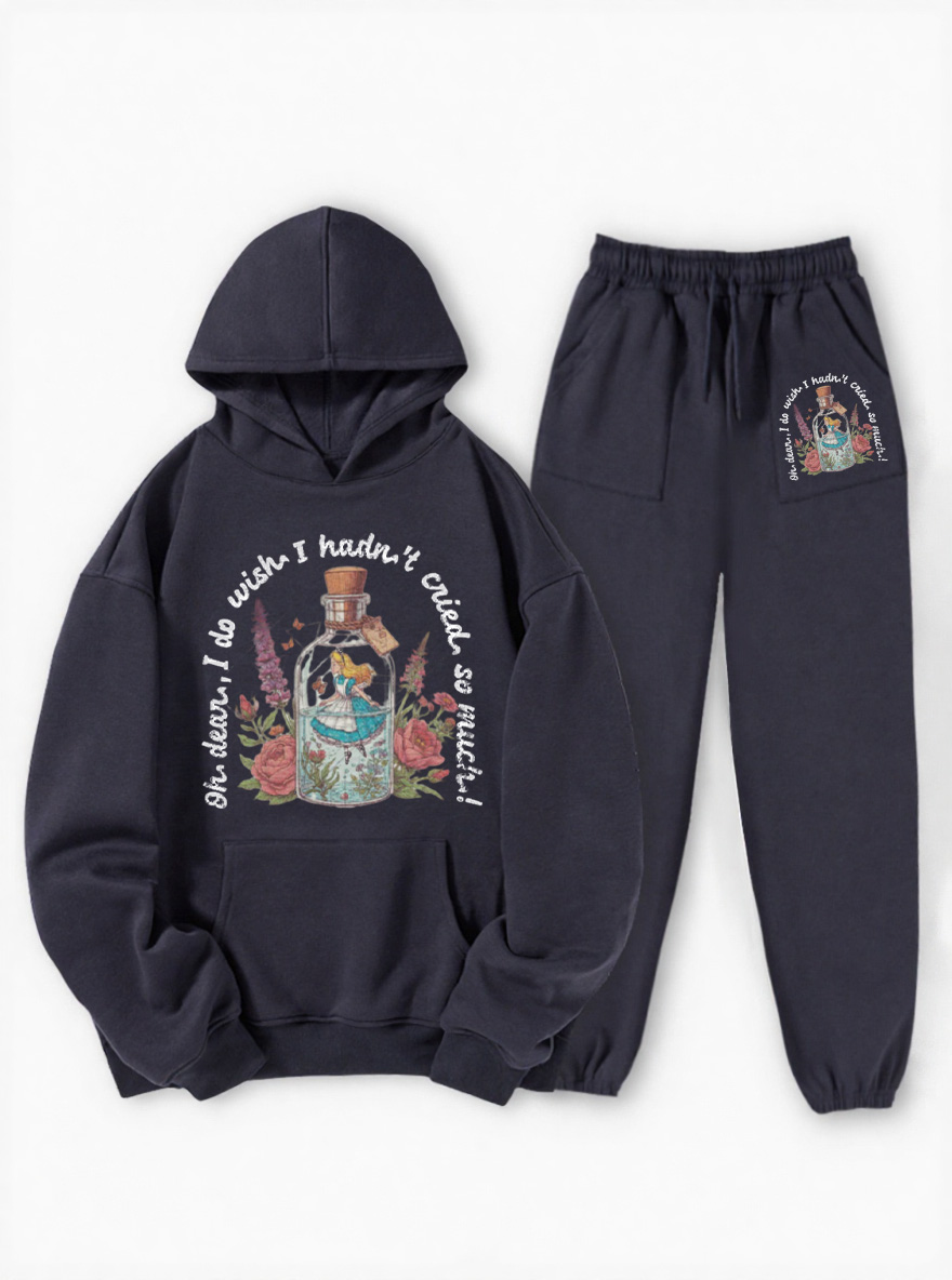 Vintage Alice Tears Fleece Hoodie Suit