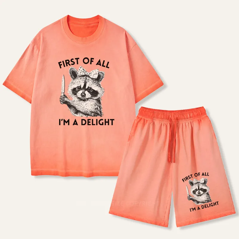 Vintage First Of All I'M A Delight Gradient Washed Suit