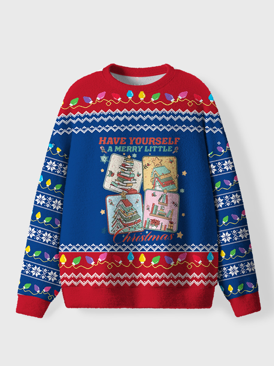 Vintage Santa Flamingo Christmas Ugly Sweater