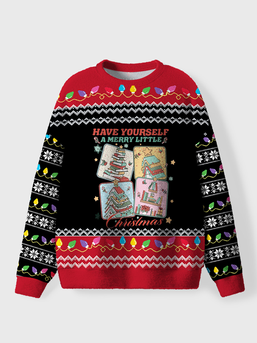 Vintage Santa Flamingo Christmas Ugly Sweater