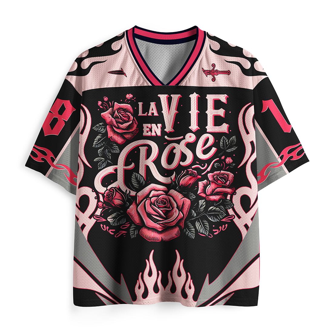 Vintage La Vie En Rose Mesh Jersey