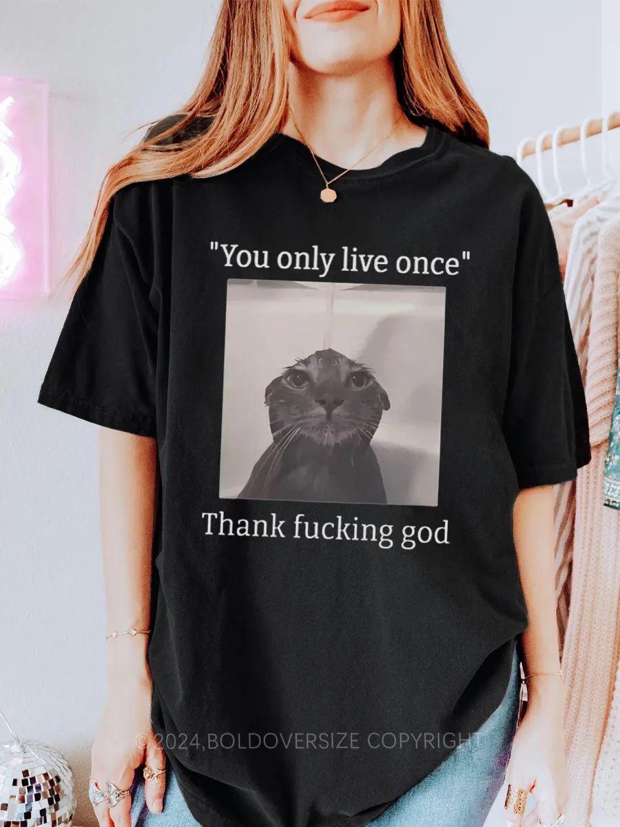 Vintage Funny Depressed Meme Cat Tee