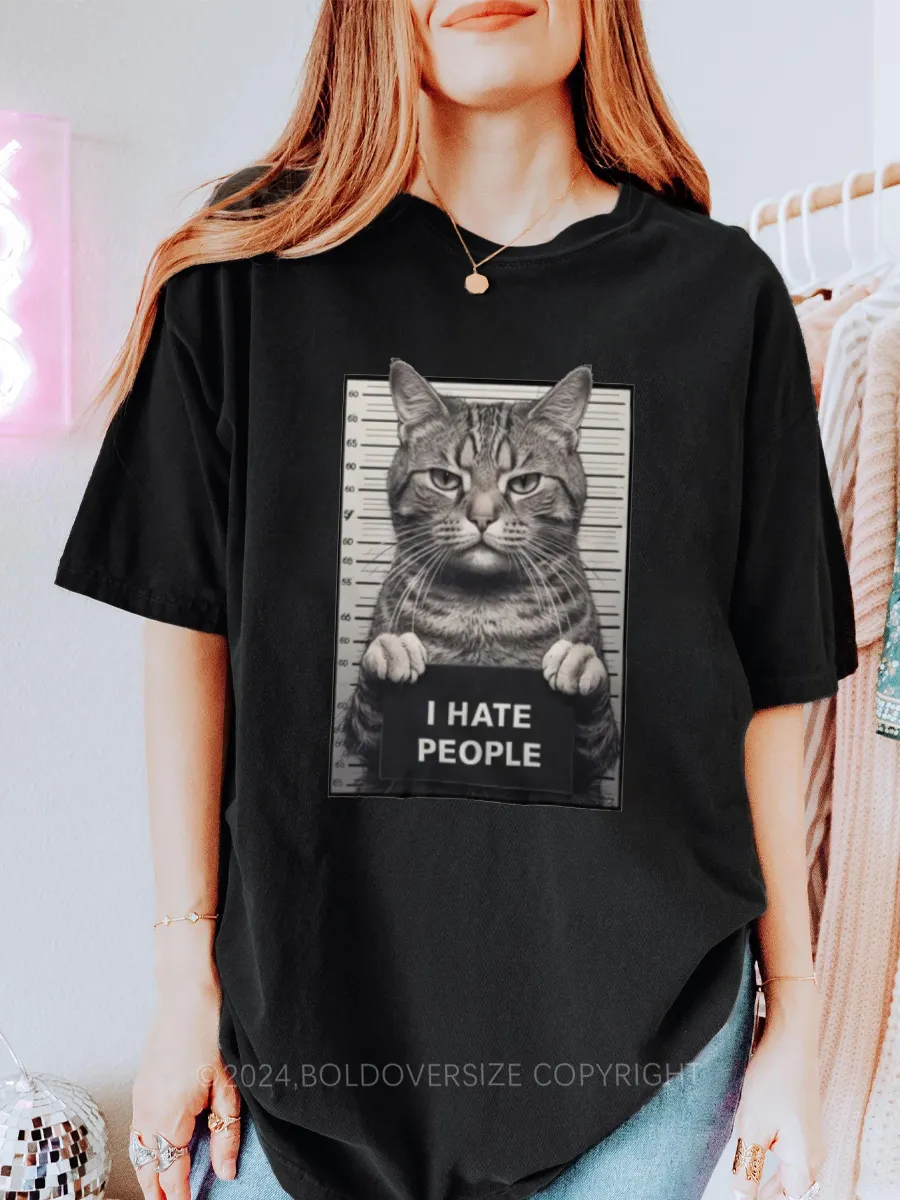 Vintage I Hate People Cat Tee