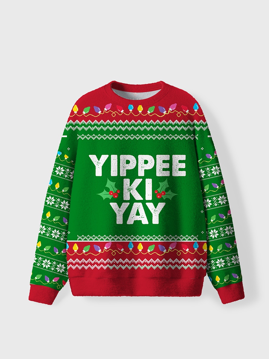 Vintage Yippee Ki Yay Ugly Sweater