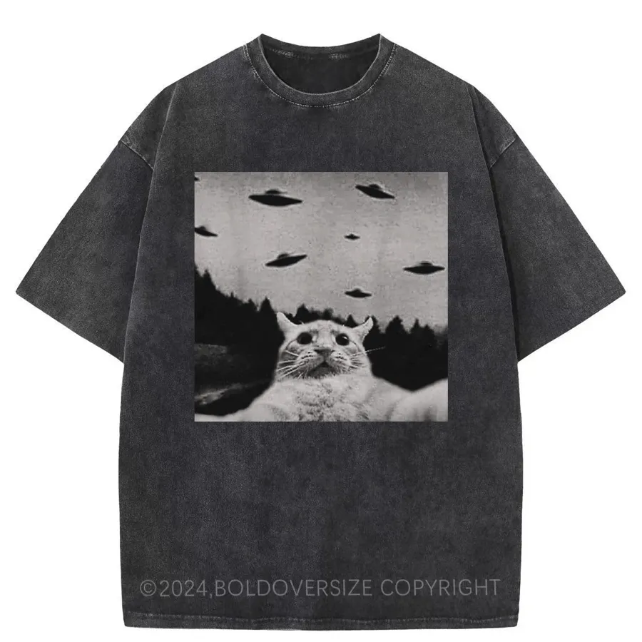 Vintage Believe Me Bro Funny Cat Washed T-Shirt