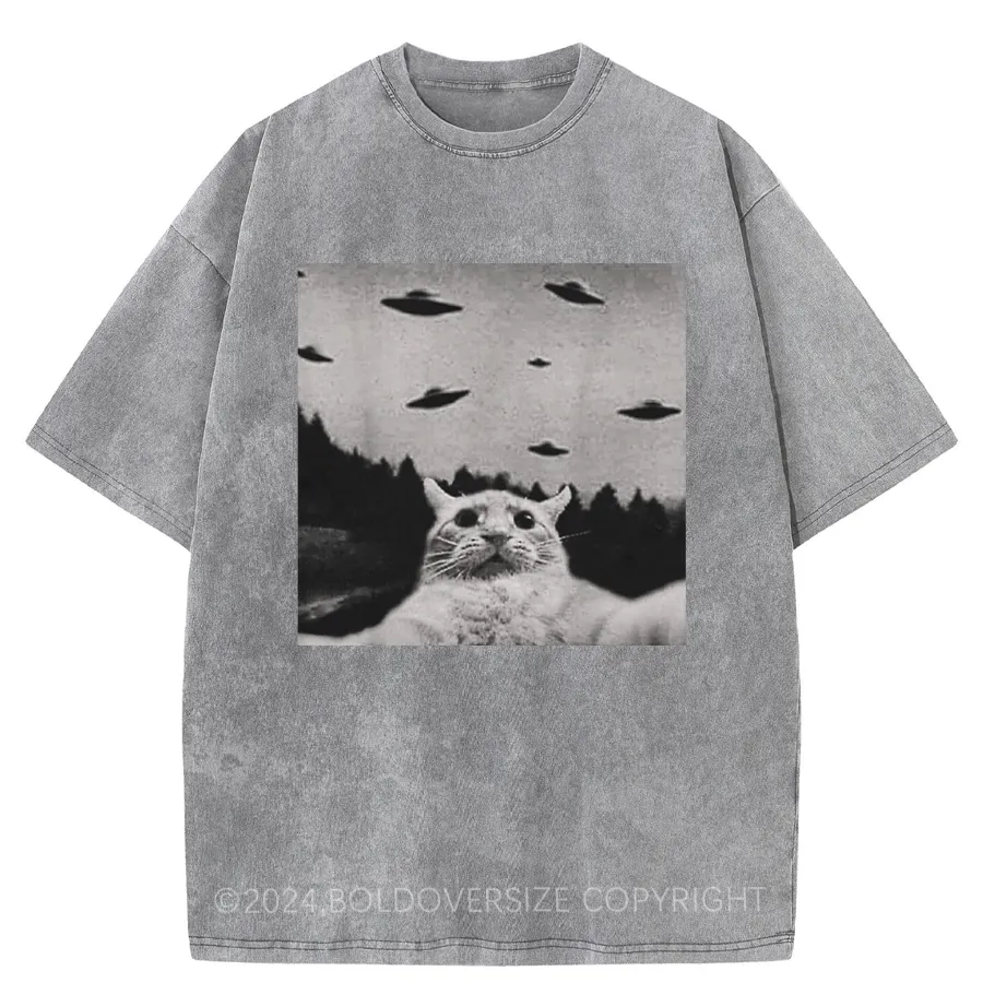 Vintage Believe Me Bro Funny Cat Washed T-Shirt