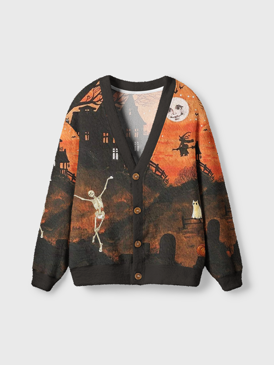 Vintage Gothic Vintage Dark Night Witch Castle Cardigan Sweaters