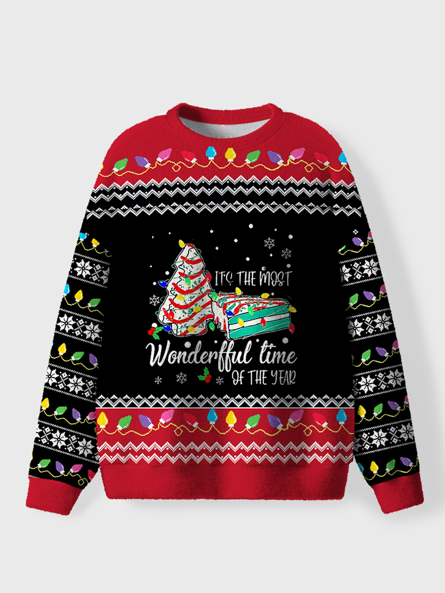 Vintage Christmas Tree Cakes Ugly Sweater