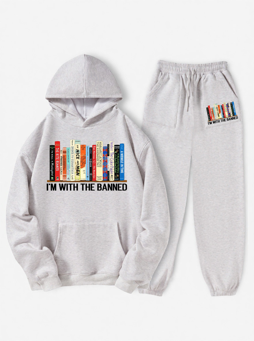 Vintage I'M With The Banned Fleece Hoodie Suit